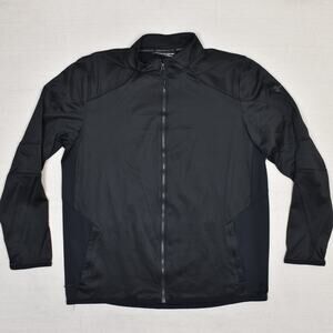 Under Armour Men's Zip Jacket Polyester Black Size 2XL Fitted Coldgear Reactor
